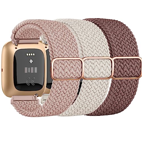 Bracelet Fitbit Versa 2 réglable élastique en nylon doux pour montre connectée Versa Lite SE