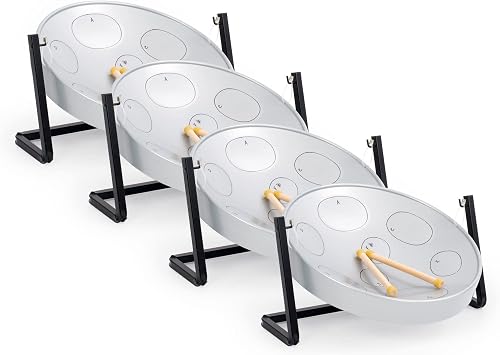 Panyard Table Top Steel Pan, Grey Silver JJ3050-GY-4PK