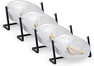 Panyard Table Top Steel Pan, Grey Silver (JJ3050-GY-4PK)