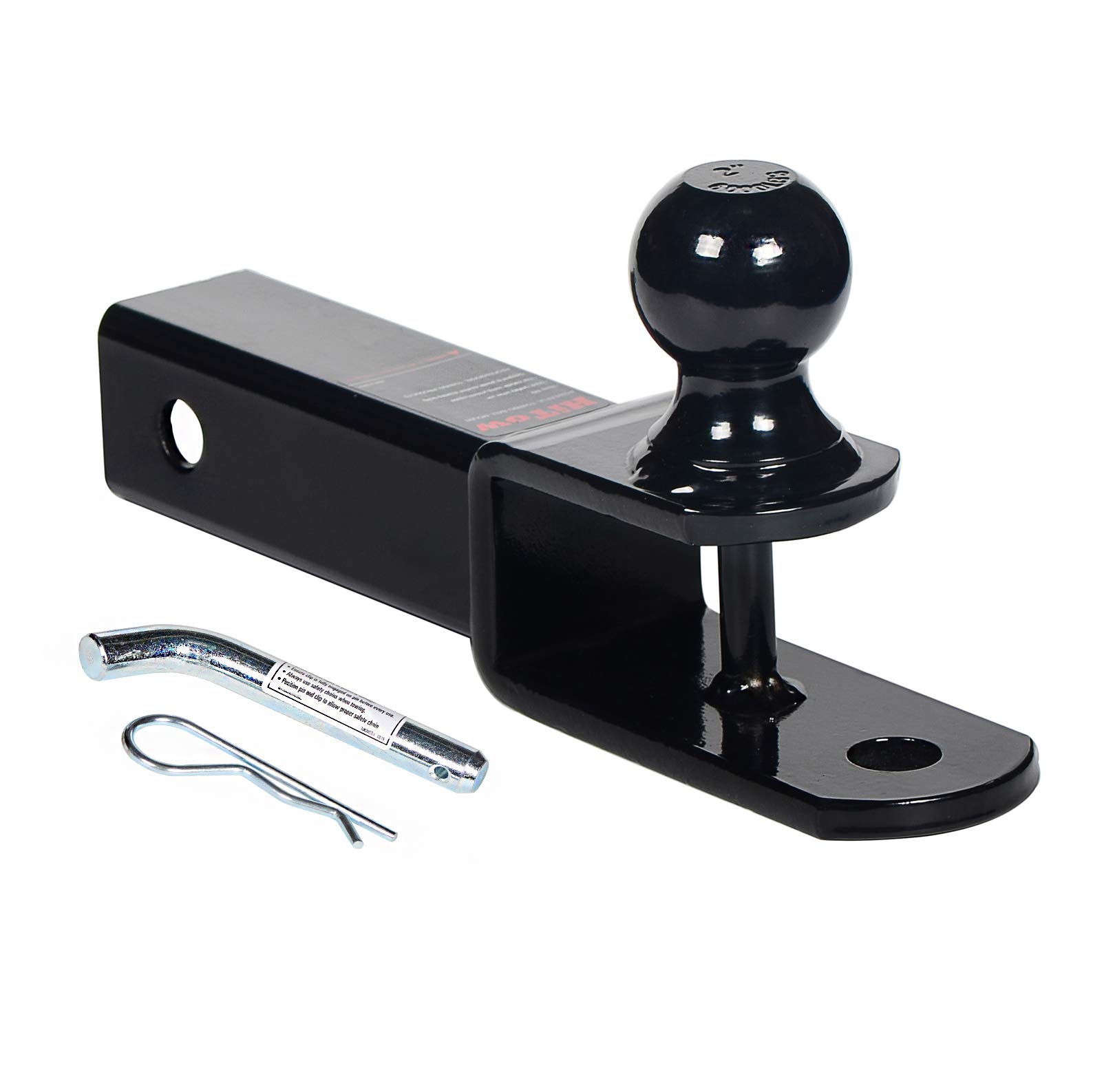 HiTow 3-in-1 ATV Towing Hitch Ball Mount adapter with 2" Ball, Hollow Shank