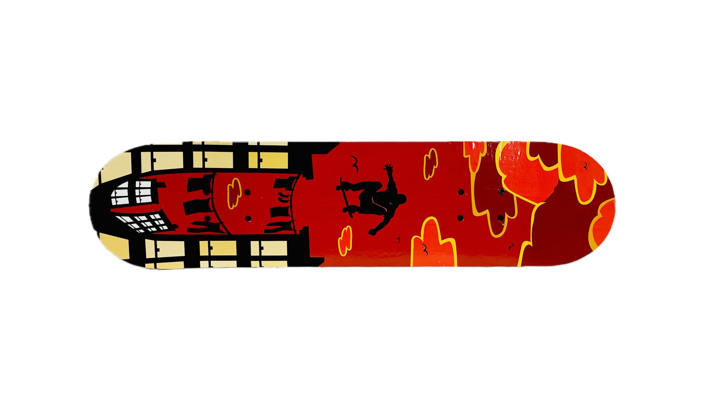 Mini Skateboard, 17 x 5 Inch Double Kick Skateboard for Beginners with Maple Deck, Boys & Girls, Multiple Designs (S8_Flying Rider)