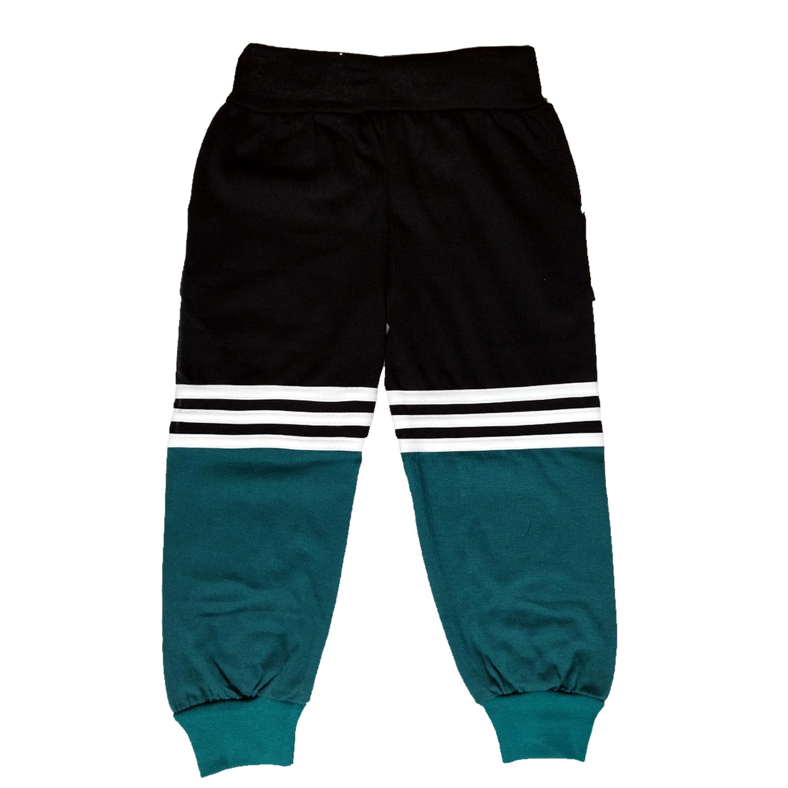 Kids Unisex - Girls and Boys Solid Cotton Track Pants (12-24 Months, Green-Mustard) Pack of 2 1