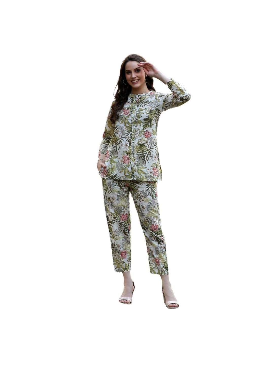 Women's Casual Full Sleeve Cotton Co-Ords Set-image-15