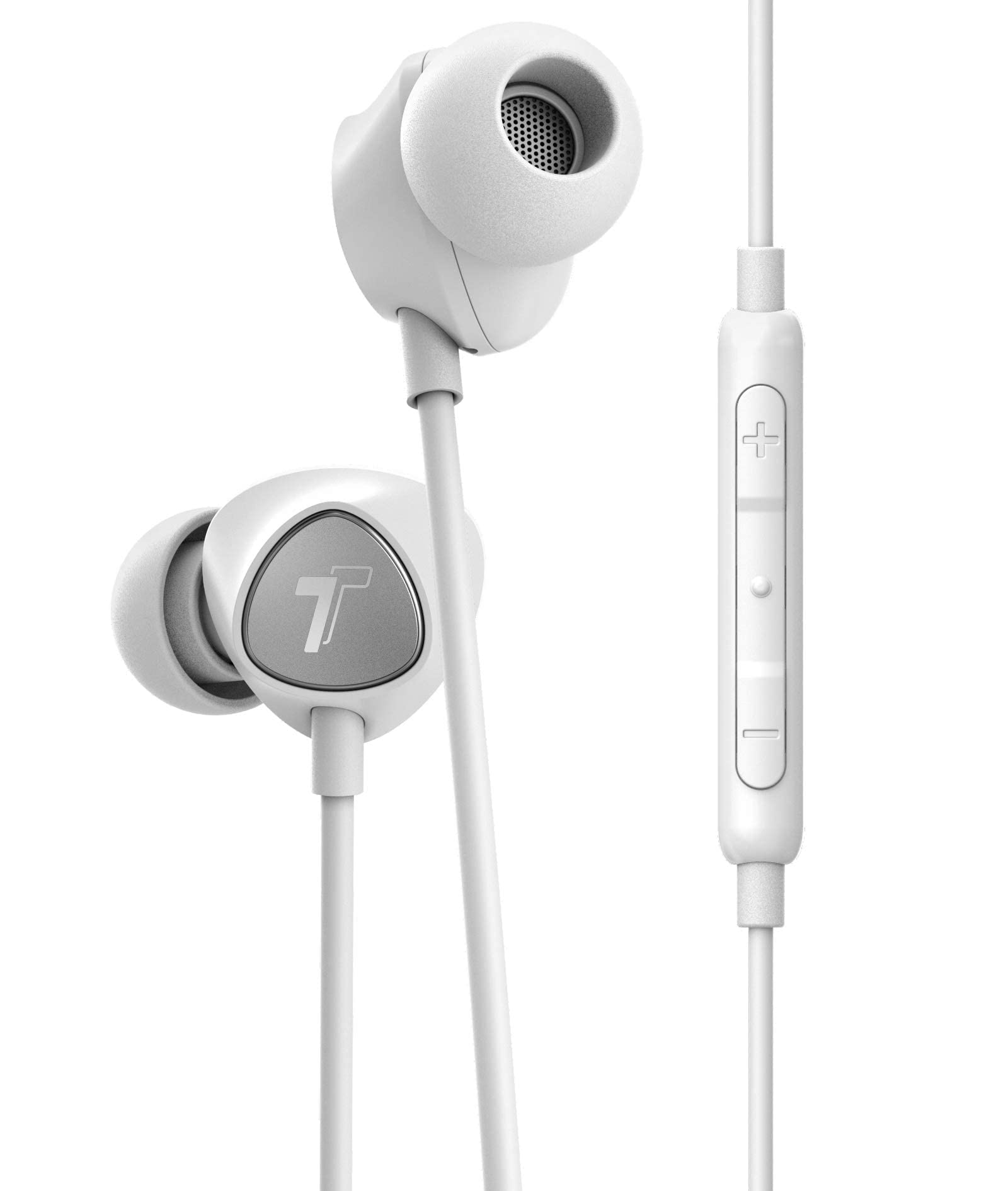 Thore V100 iPhone – connettore Lightning certificato MFi di Apple auricolari (2018) ergonomico con cavo cuffie auricolari con microfono/controllo volume e microfono (custodia inclusa) – bianco