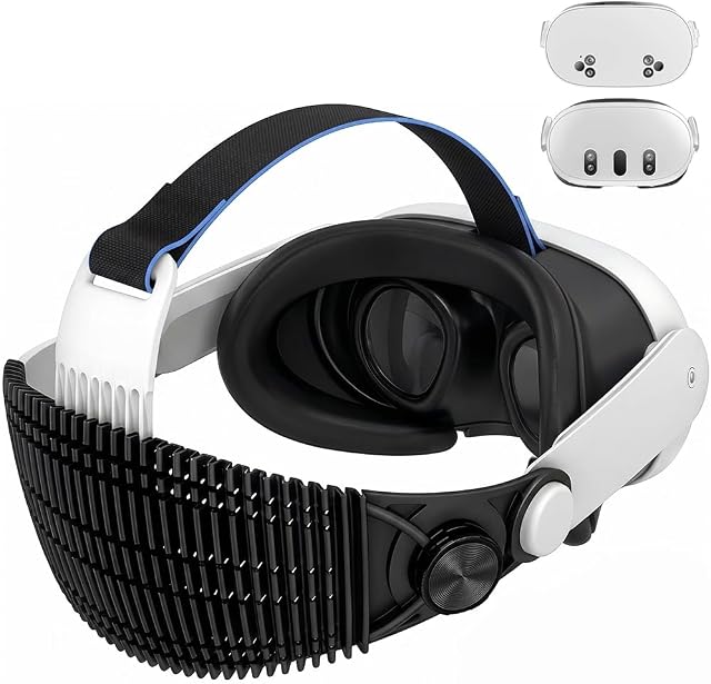 Head Strap for Meta Quest 3/3S, for Lying-Down VR Gaming, Pressure-Relief, 90g Lightweight Adjustable Strap, Ergonomic Design, Folding Elite Strap Accessory