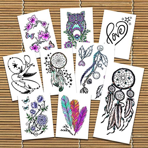 Free Spirit Pack Temporary Tattoos | Skin Safe | MADE IN THE USA| Removable