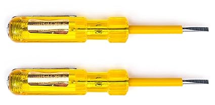 GLOBUS 666 LINEMAN TESTER SCREWDRIVER IN YELLOW COLOUR (SET/2 PCS)