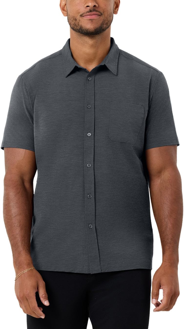 INTO THE AM Men's Short Sleeve Button Up Shirt Martinique Ubuy