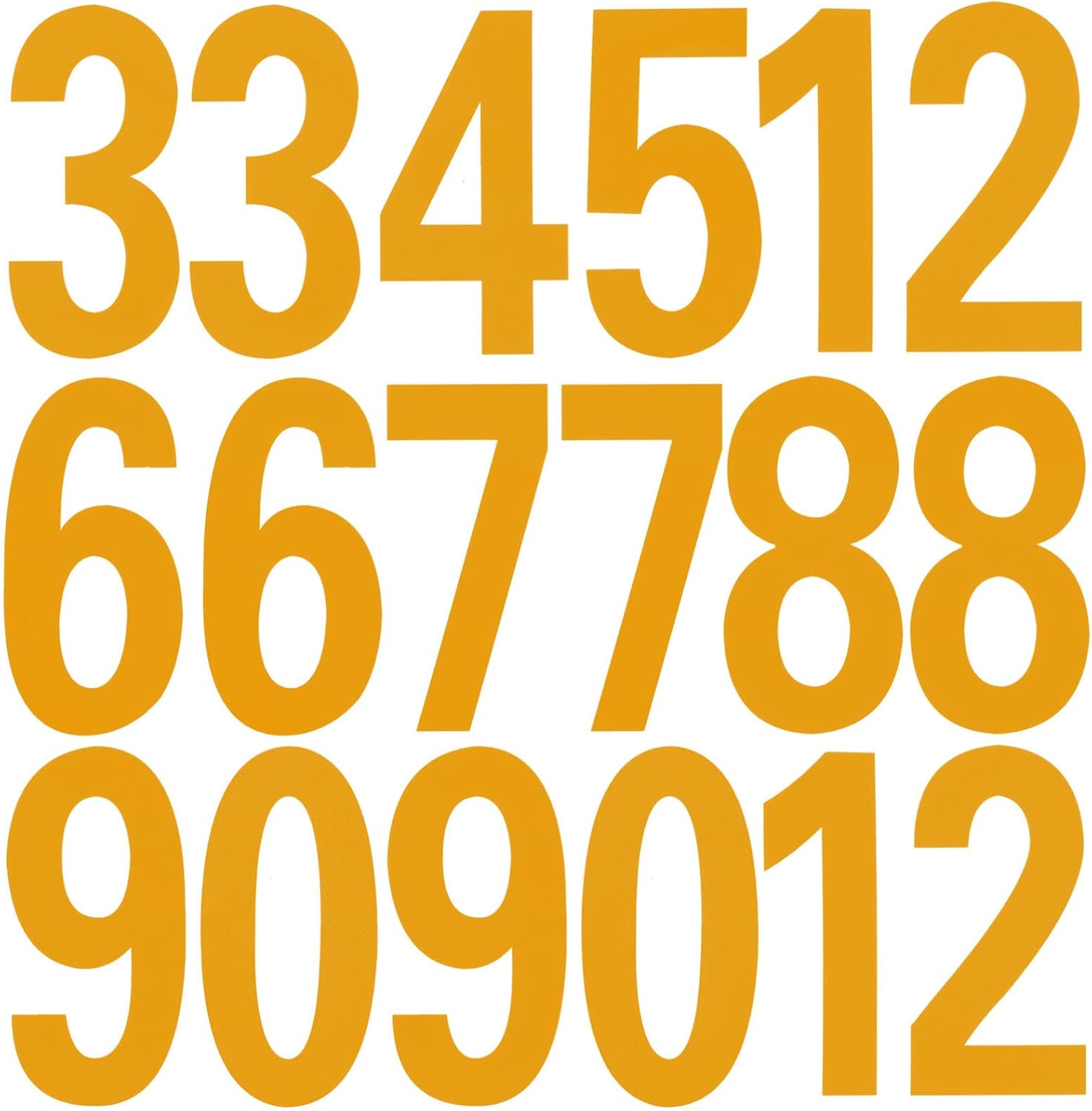 Housoutil Bold Font Mailbox Number Decals 4 Sheets outside Reflective Stickers for Car Mailbox Self-adhesive
