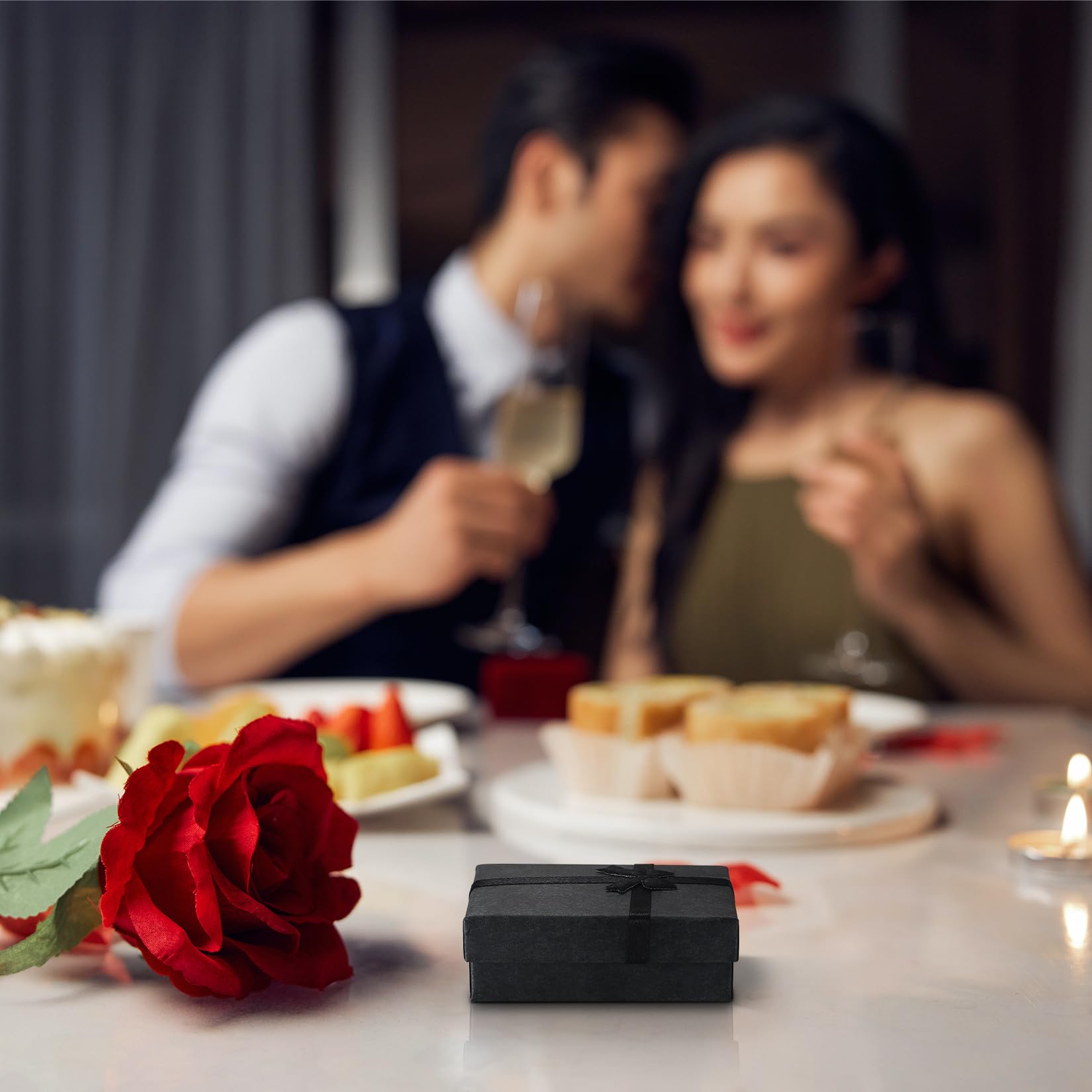 26 Piezas Cajas de Regalo, Cajitas de Regalo, Cajas de Embalaje para Navidad, Aniversario, Cumpleaños, Boda - Negro