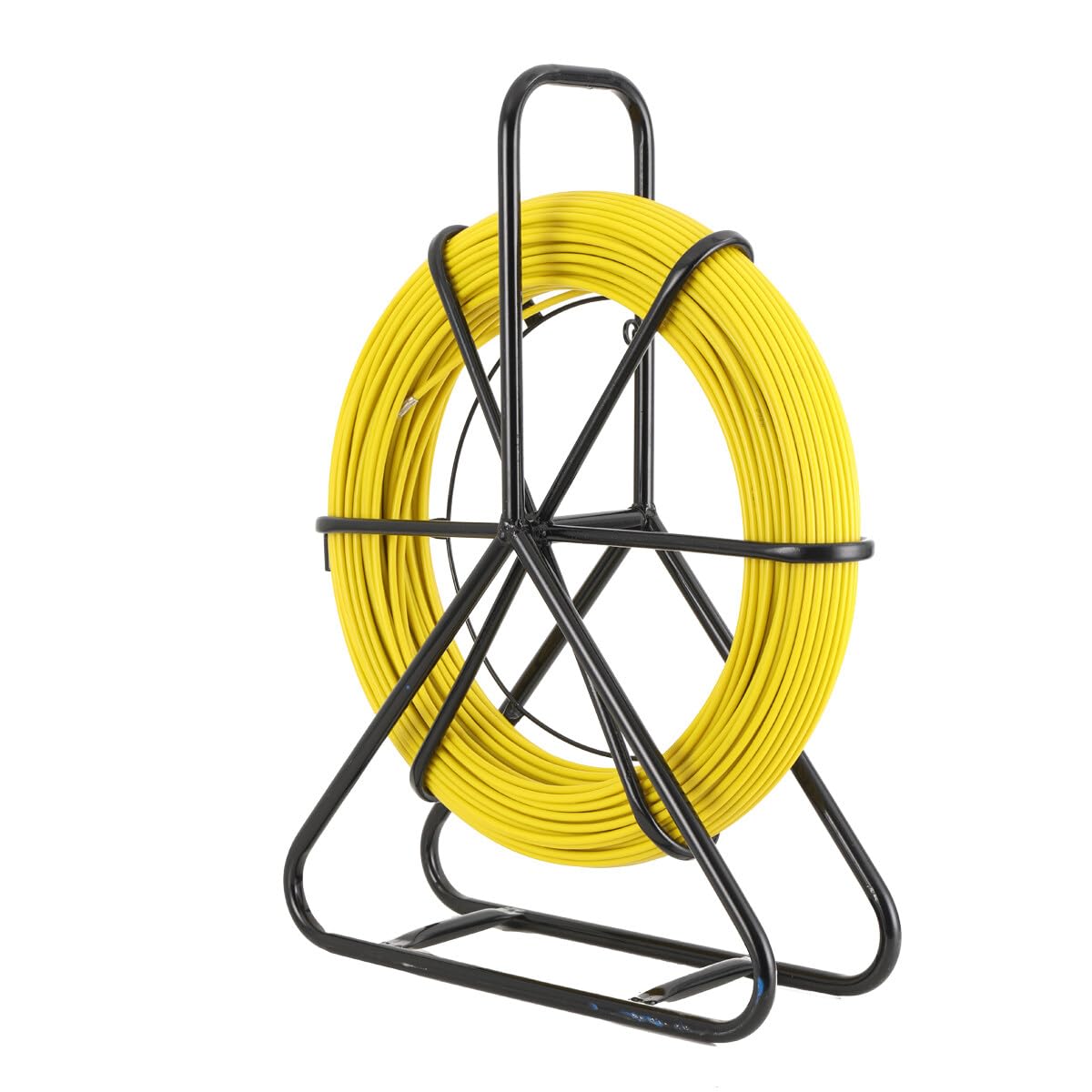 Sonda Passacavi in Fibra di Vetro 100M Ø 6mm, Cavo di Filo In Fibra di Vetro con Supporto in Metallo Estrattore a Nastro per Cavo Elettrico, Estrattore Cavi Per Cavi Elettricista in Fiberglass