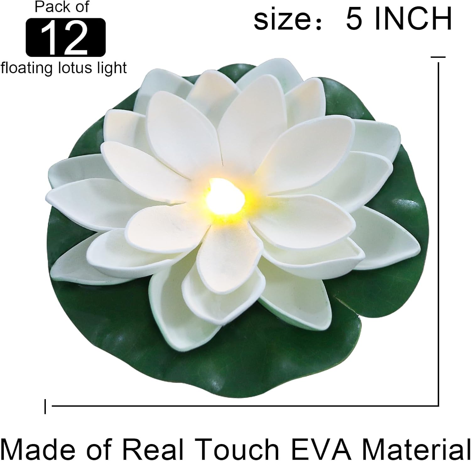 LACGO Floating Lotus Light & LED Floating Candles