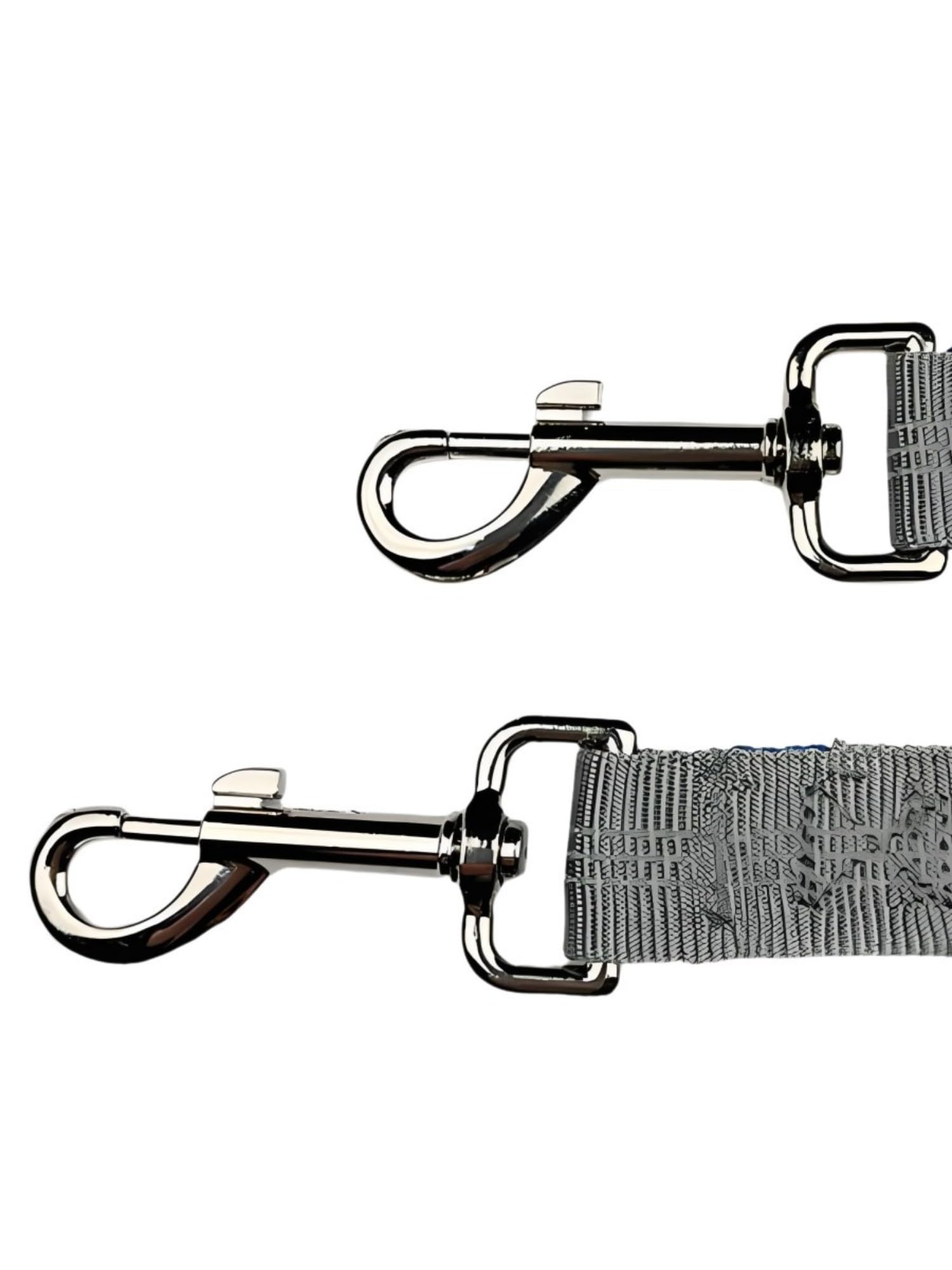 Hands Free Dog Leash for Running Waist Leash for Dog Walking, Double Handle Bungee Leash with Reflective Stitching and Adjustable Dog Walking Belt, Black/Sky Blue - image 4