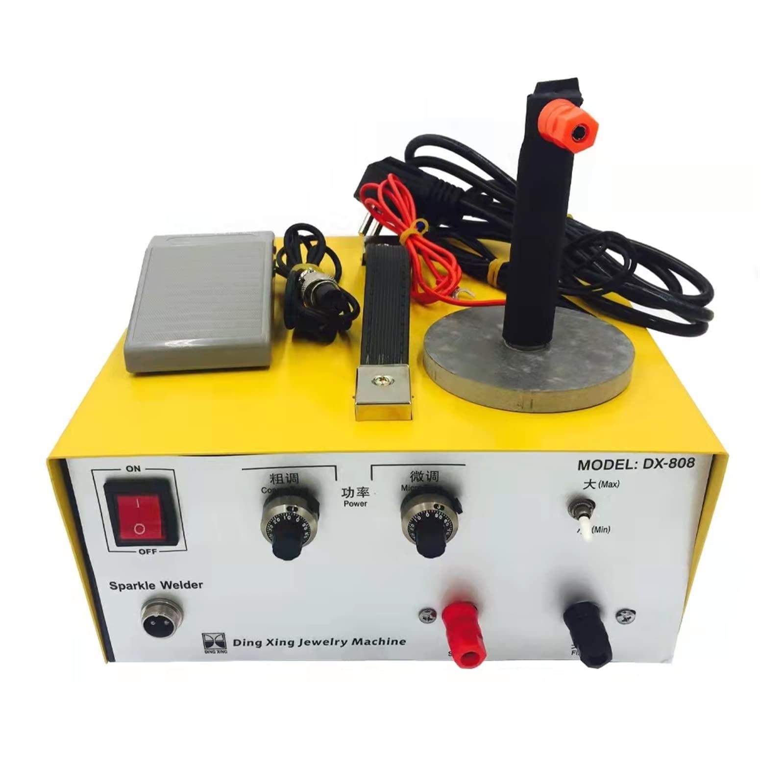 DX-808 Pulse zgrzewarka punktowa złoto srebro platyna itp. spawarka do biżuterii + ręczny puls zgrzewanie punktowe uchwyty