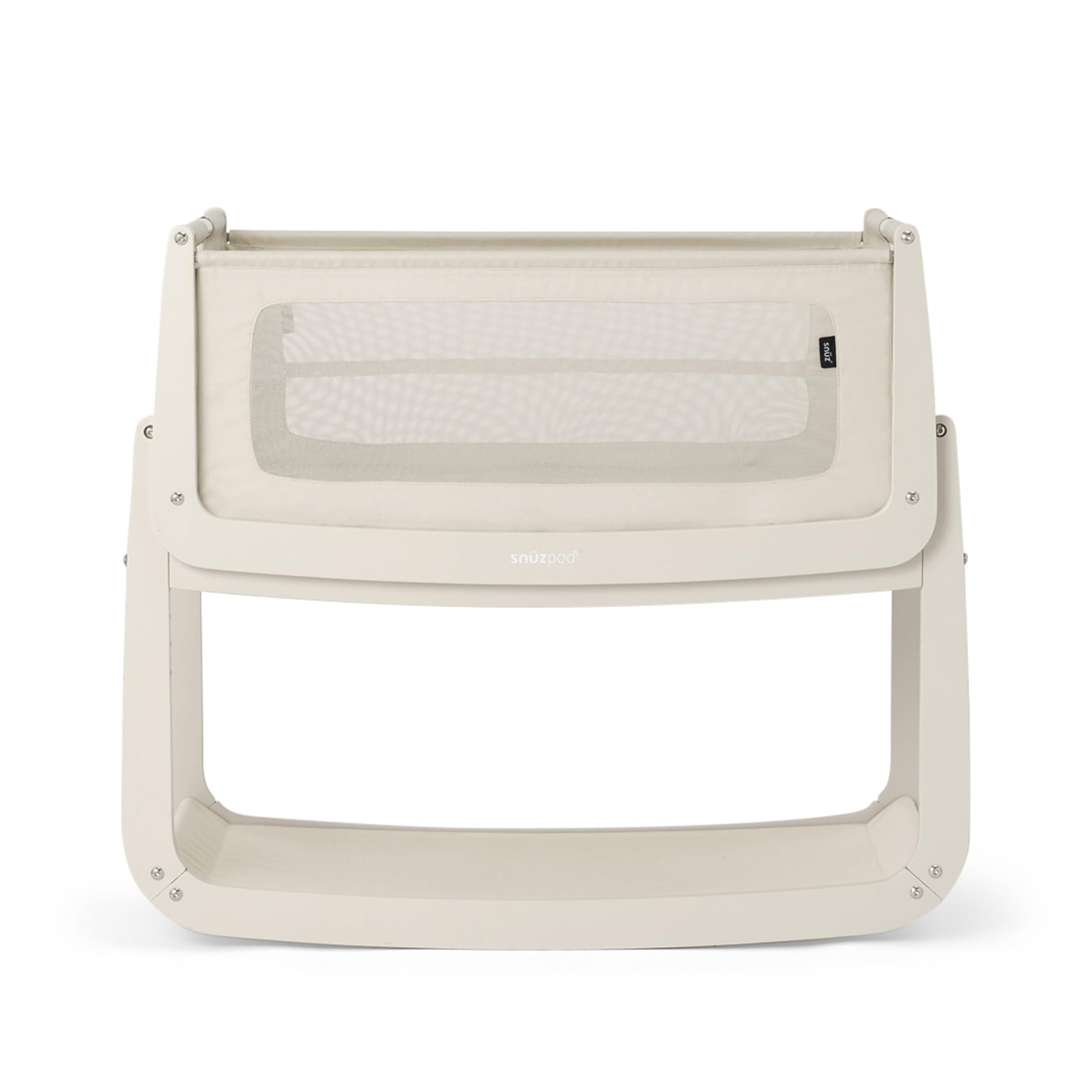 SnuzPod 5 Bedside Crib - Newborn Next to Me Crib with Zip Down Breathable Windows, Lift-Off Bassinet, Portable & Rocking Stand, 3-in-1 Baby Bed with Wheels & Mattress, Cashmere