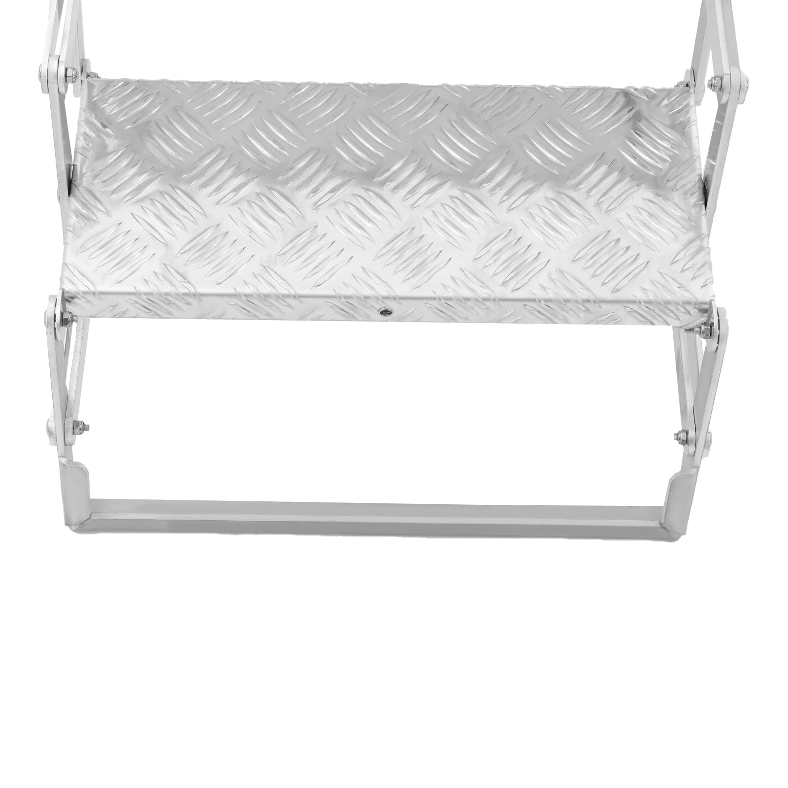 Escalera plegable de aluminio para perros, 2 pasos, escalera de tijera ligera, rampa para mascotas, antideslizante, con 1 llave hexagonal para autocaravanas, autocaravanas a base de camiones