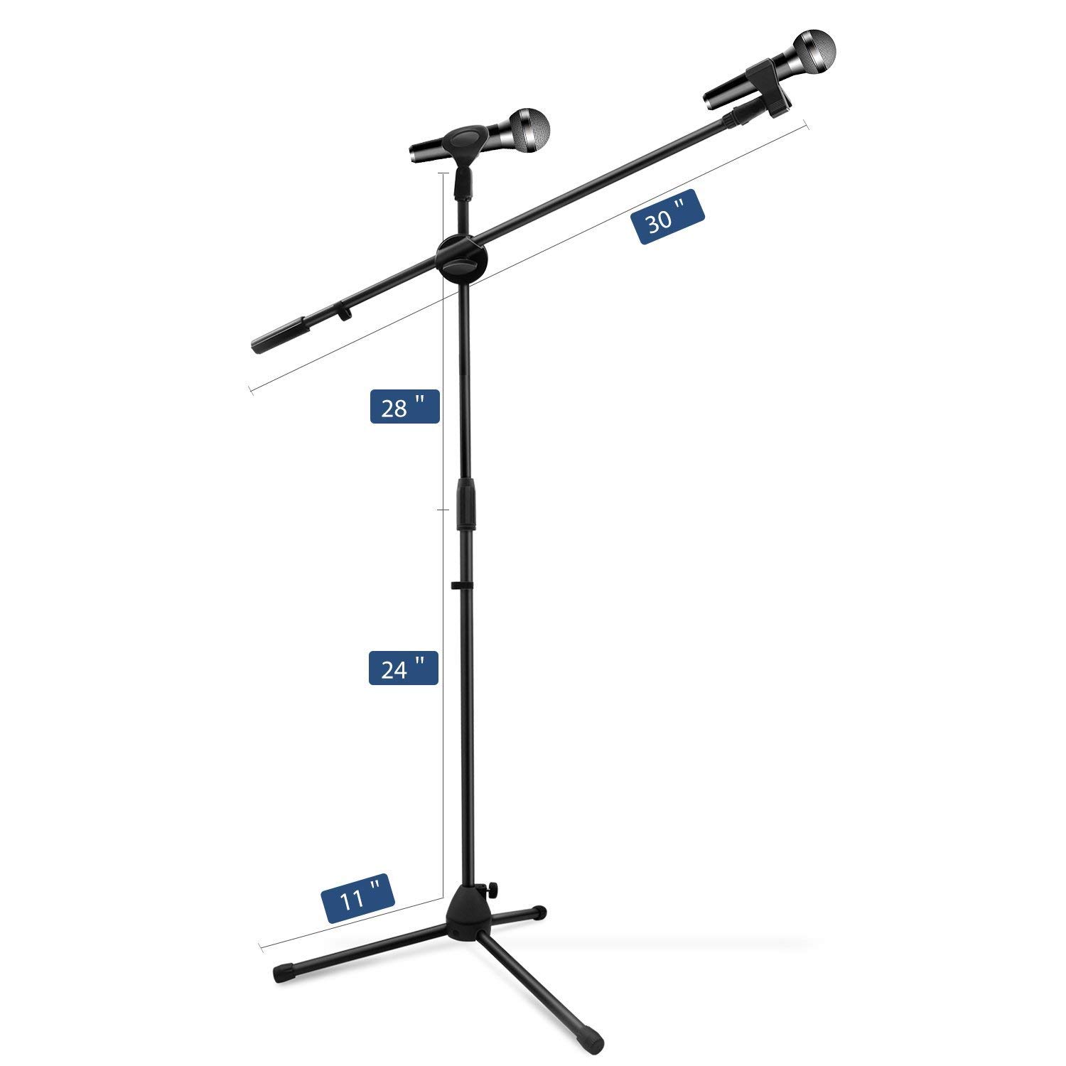 Supporto Asta per Microfono Professionale Regolabile Pieghevole base Tripode 70-150cm