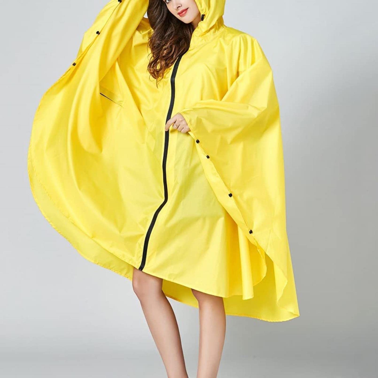 Capa fina impermeable chubasquero mujer poncho suelto transpirable talla grande