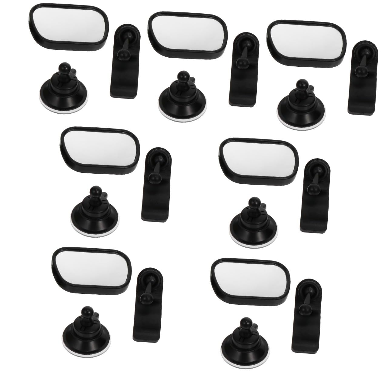 Yardwe 7 Ensembles Rétroviseur Voiture Garçon Fille Incassable Miroir Intérieur Observation Sécurisée Siège Arrière Rotation Design Simple et Pratique