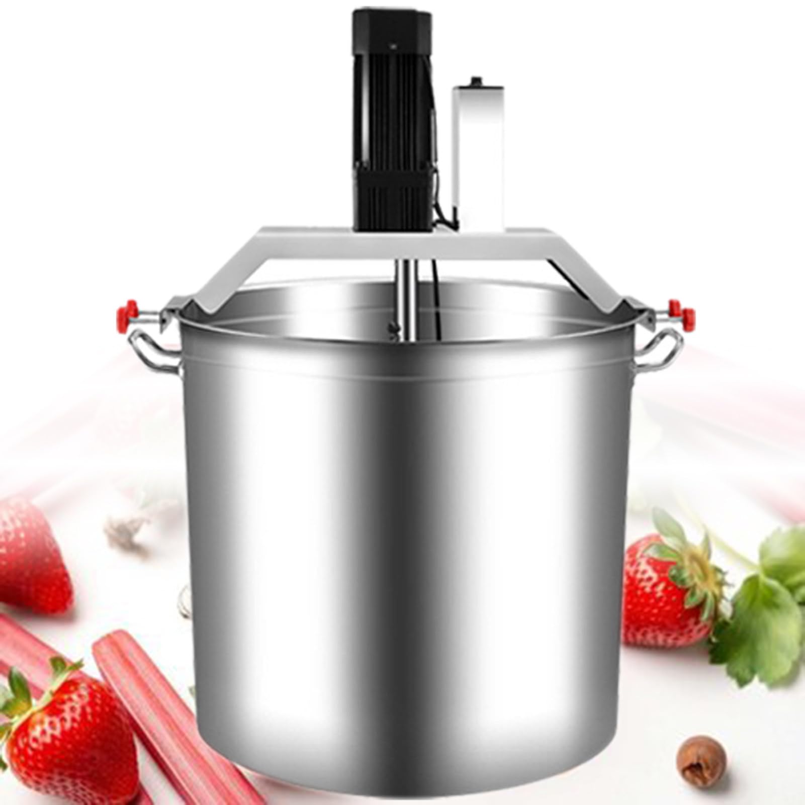 GLJTUO Electric Mixer Machine,Automatic Food Mixer with Adjustable Speed and Scraper for Hot Pot Seasoning and Soup Sauce Stirring,80L
