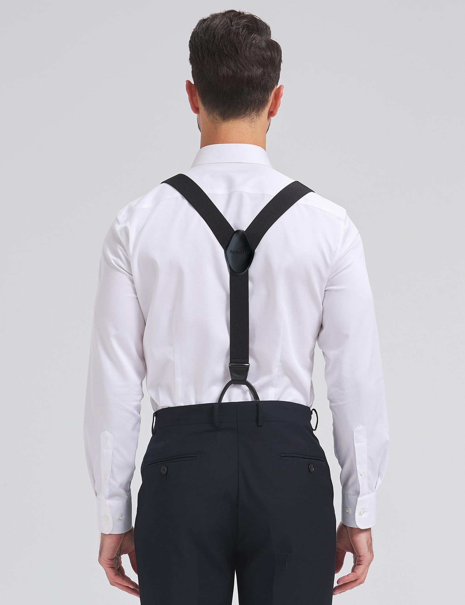 Botones tirantes para hombre, pantalones extra fuertes, 3,5 cm de ancho, con 6 botones, talla única