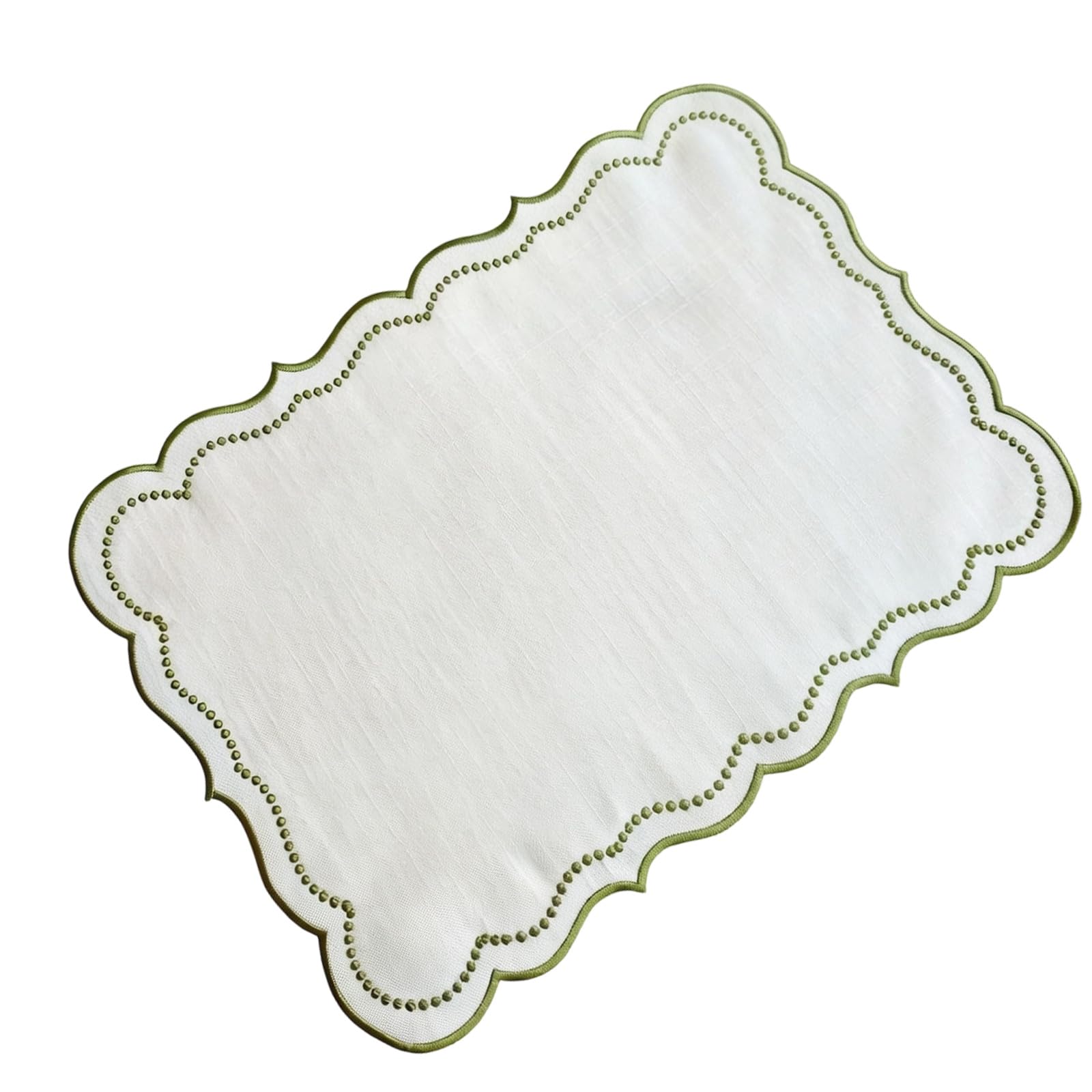 Embroidered Rectangular Placemat for Dining Table Decoration and Protections Machine Washable Table Mat Feeling Fashion Flower Placemat Washable Dining Contemporary Kitchen Accessories