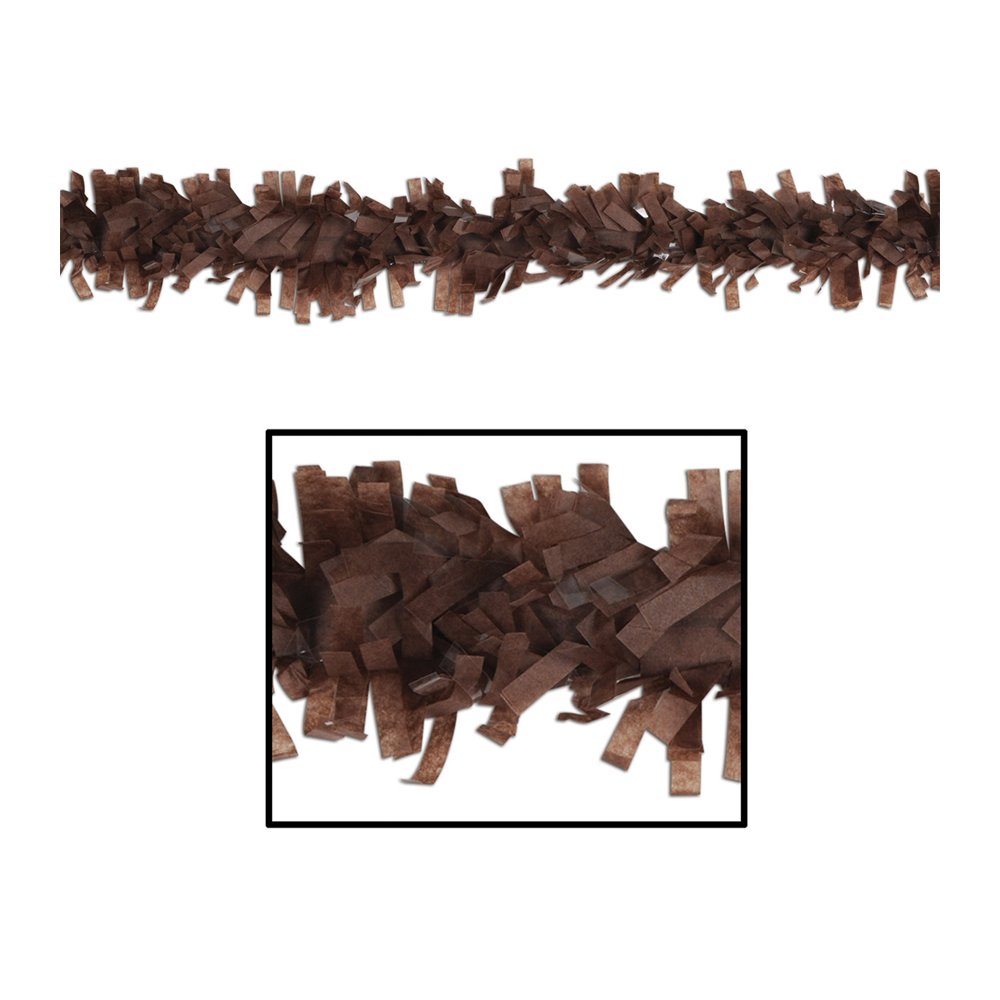 Guirlande en papier crépon marron Beistle pour décoration de fête et événements
