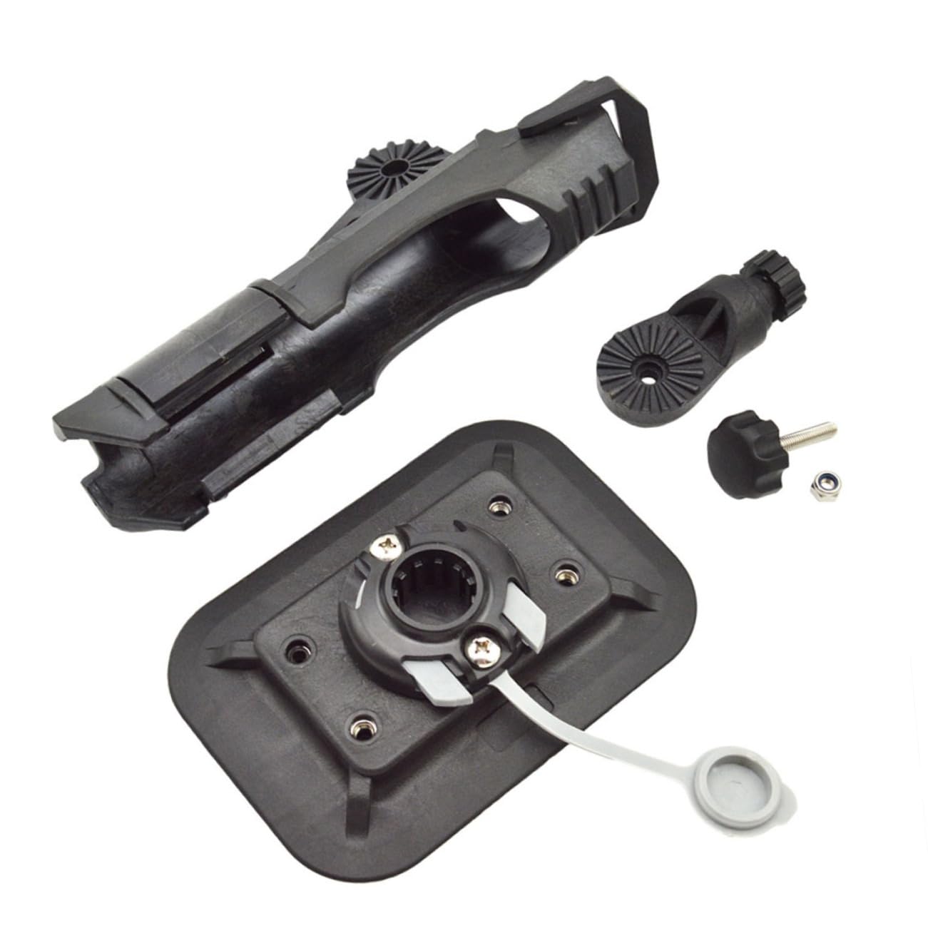 KOMBIUDA Supporto Accessorio a Gradi e Pesca in Canna per 360 Rotante da Nylon Leggero Portatile Essenziale per Kayak e Barche