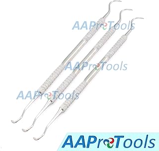 AAProTools Lot of 3 pcs Dental Sickle Scaler Anterior Towner Jacquette U15-33 Dental Instruments