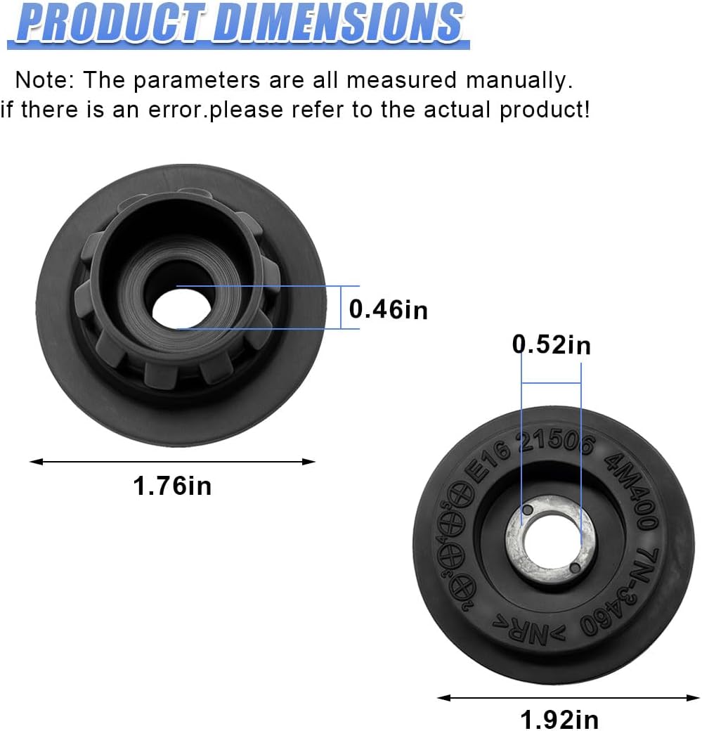 4PCS Car Radiator Mount Bushing, OEM#21507-4M400 21506-4M400, Black | Rubber Auto Radiator Support Parts, Car Radiators Bracket Replacement Fit for Most Vehicles