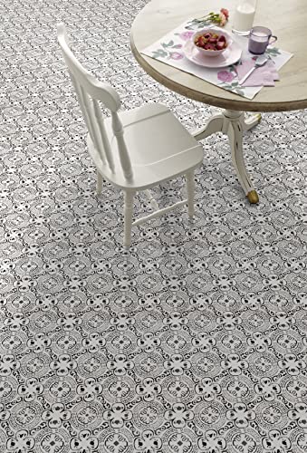 Msi Rivello Xl 18 In. X 36 In. Luxury Vinyl Flooring, Encaustic Porcelain Tile Look Rigid Core Planks, Lvt Tile, Waterproof Fooring, Porcelain Tile Look Finish, 1310.4 Square Feet, La Paloma #TOP1