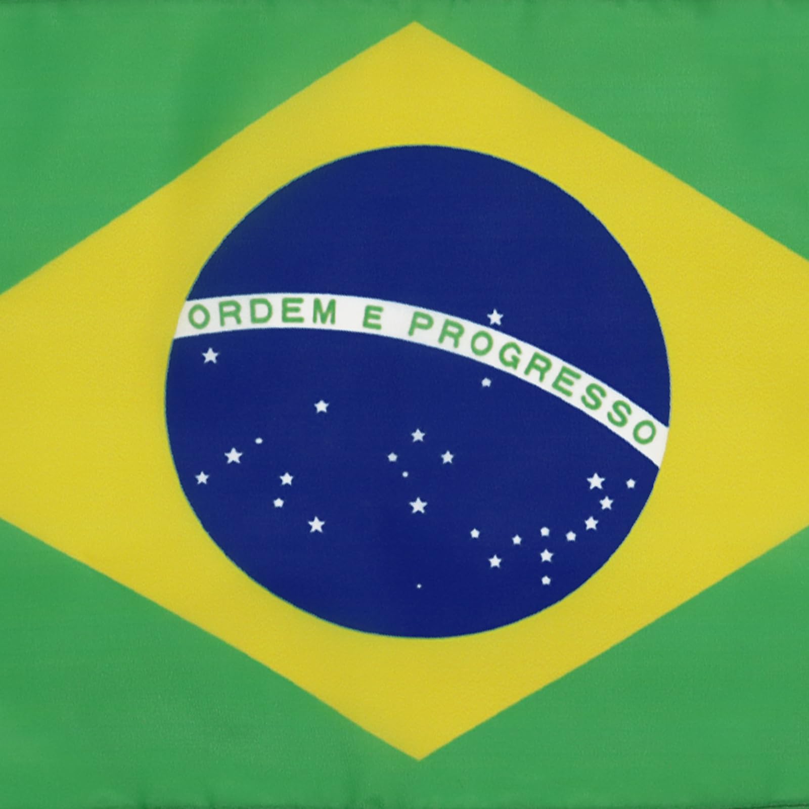 AZ FLAG - Brazil Flag - 18'' x 12'' - 100% Polyester Brazilian Small Banner with Two Cords - Fade Resistant - Vivid Colors - 18x12 in - 45x30 Cm - 3