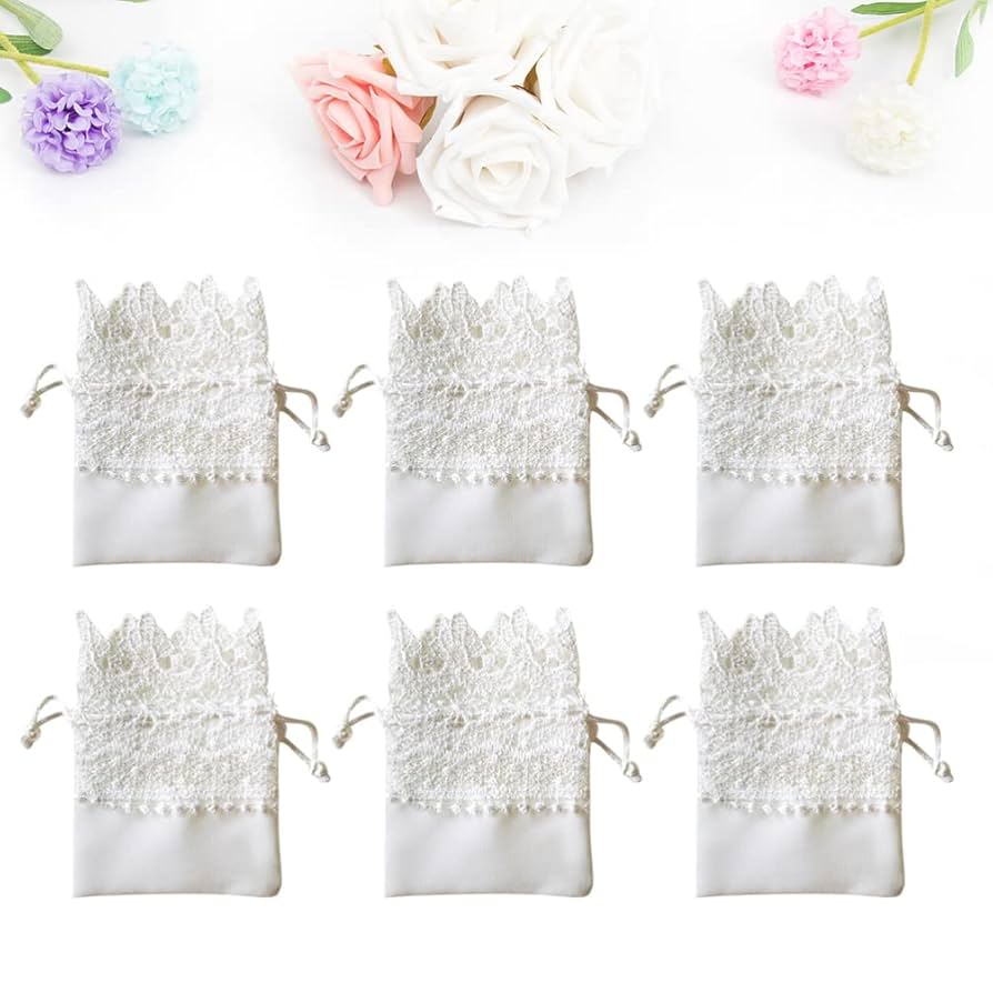 Sale! ❁ハンドメイド❁ White Linenアップリケ巾着3 Sale! ❁ハンドメイド❁ White Linenアップリケ巾着3 Sale