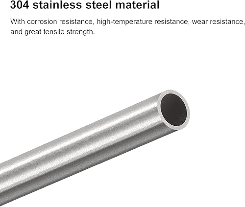 Miniatura 4 de uxcell Tubo capilar del acero inoxidable 304, tubería gruesa del metal de la longitud de la pared de 29.5 ft m x 3.0 ft m del OD 29.5 ft m x 3.0 ft