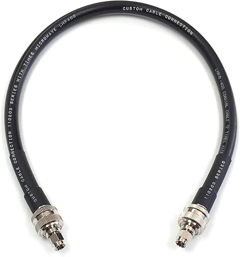 Miniatura 6 de Custom Cable Connection Cable de antena coaxial de baja pérdida de 150 pies SMA macho a SMA macho LMR400 veces microondas 50 ohmios para