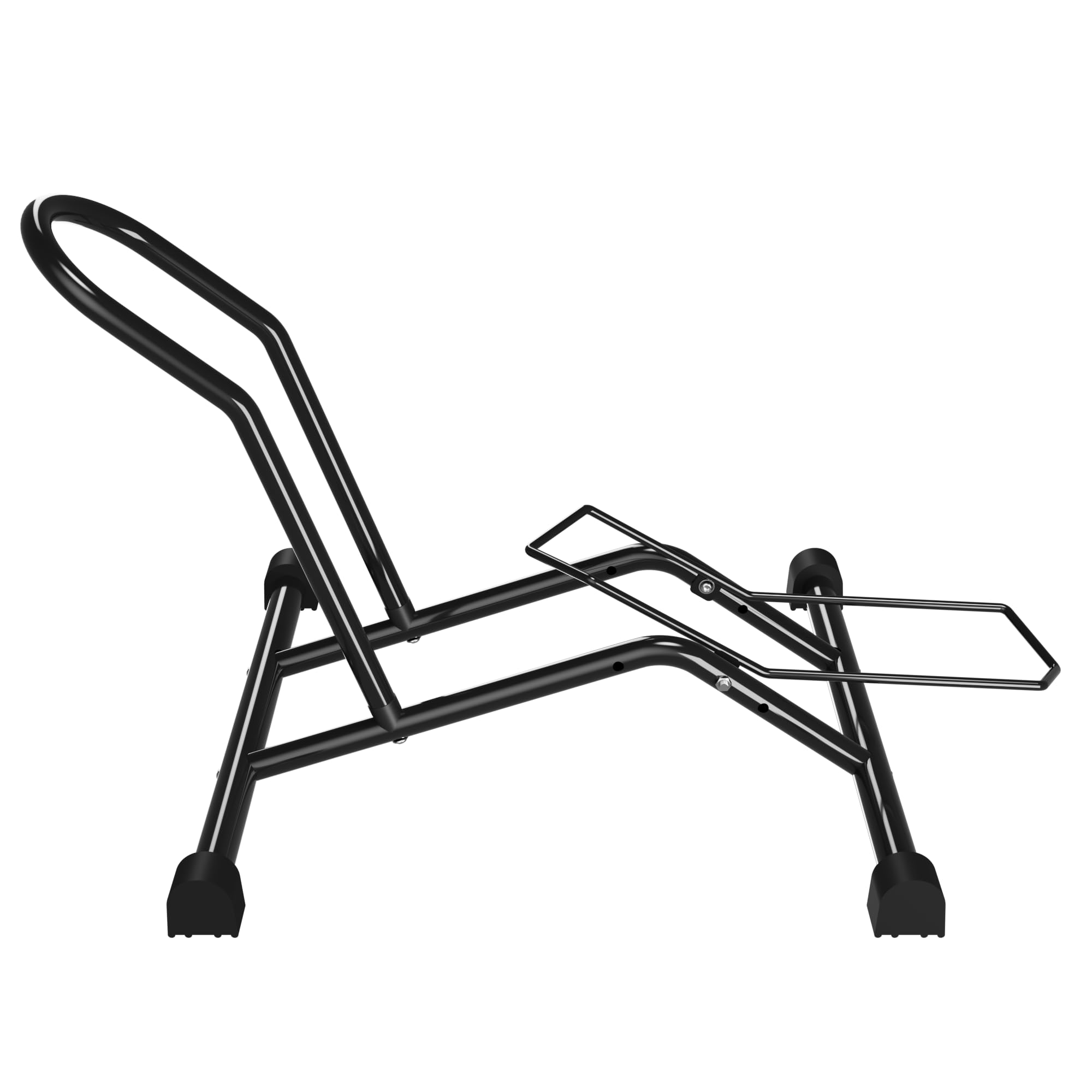 WELLGRO 2x Fahrradständer Boden – Universal Fahrrad Ständer für Mountainbike, Rennrad & Fatbike – Robuster Radständer aus Stahl für Garage, Keller & Außenbereich – Schwarz