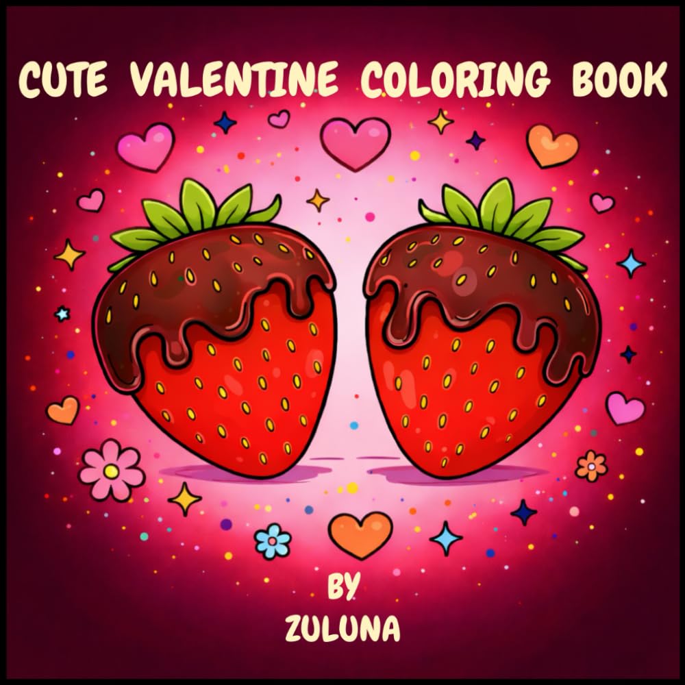 Cute Valentine Coloring Book: A Sweet and Simple Coloring Book for All Ages
