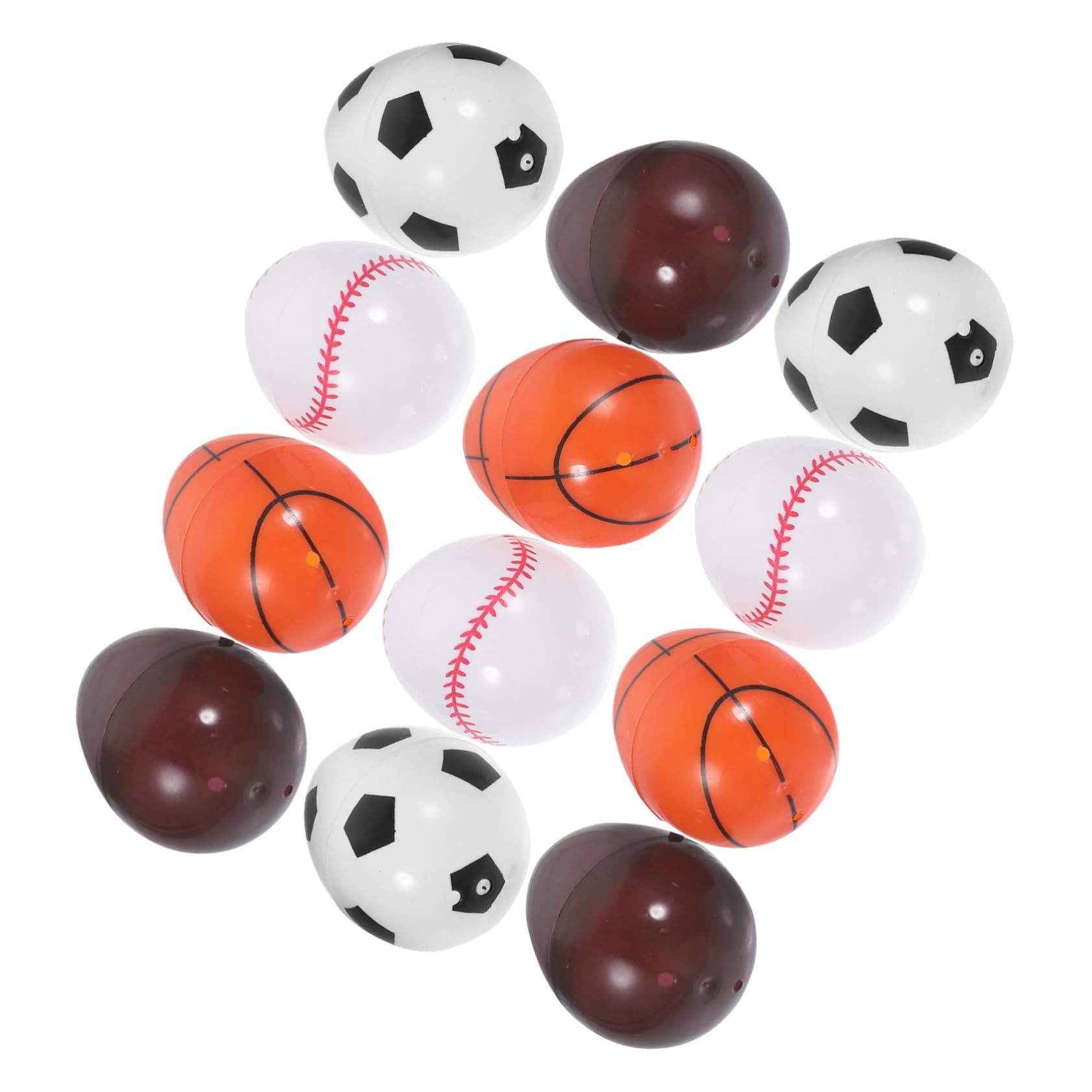 TOPBATHY 5 Set Uova Pasquali Vuote Riempibili Tema Sportivo Decorazioni per Feste Pasquali Uova per Giochi E attività per Regali E Decorazioni 12 Pezzi*5