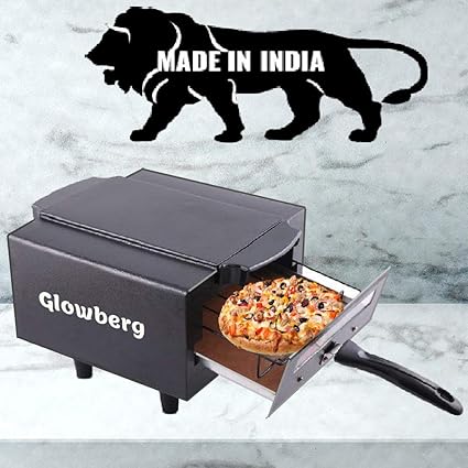 GLOWBERG Cast Iron Mini Looking Electric Tandoor, Grill for with 6 Gifts Combos (10 in, Black)