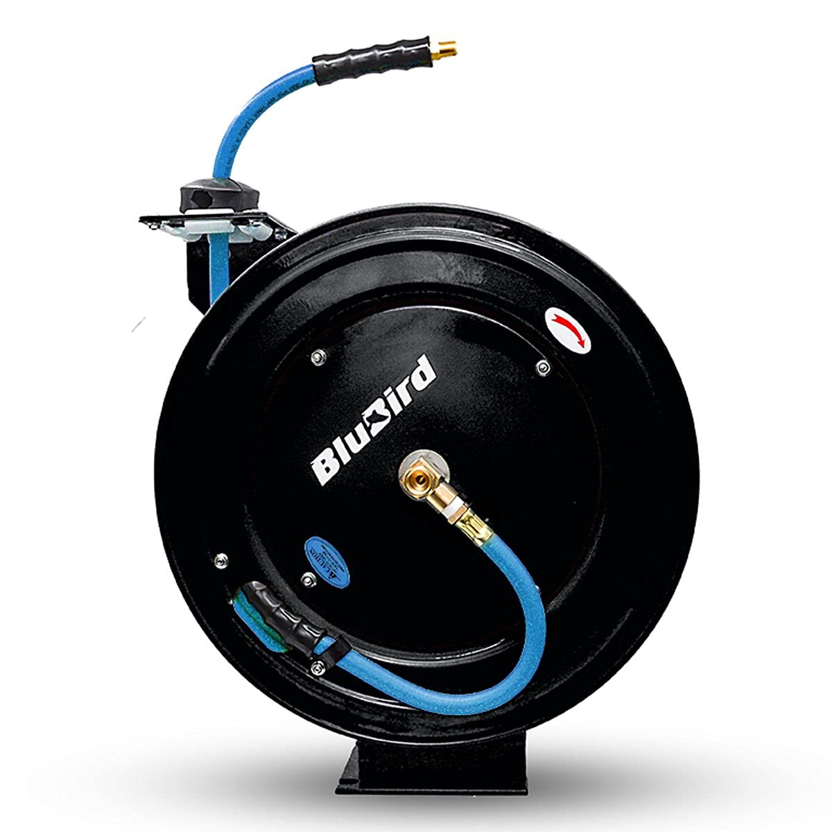 Gеt Sресіаl Prісе BluBird 20ga. Retractable Air Hose Reel - Next-Gen Rubber Hose (3/8 x 50') - BBR3850