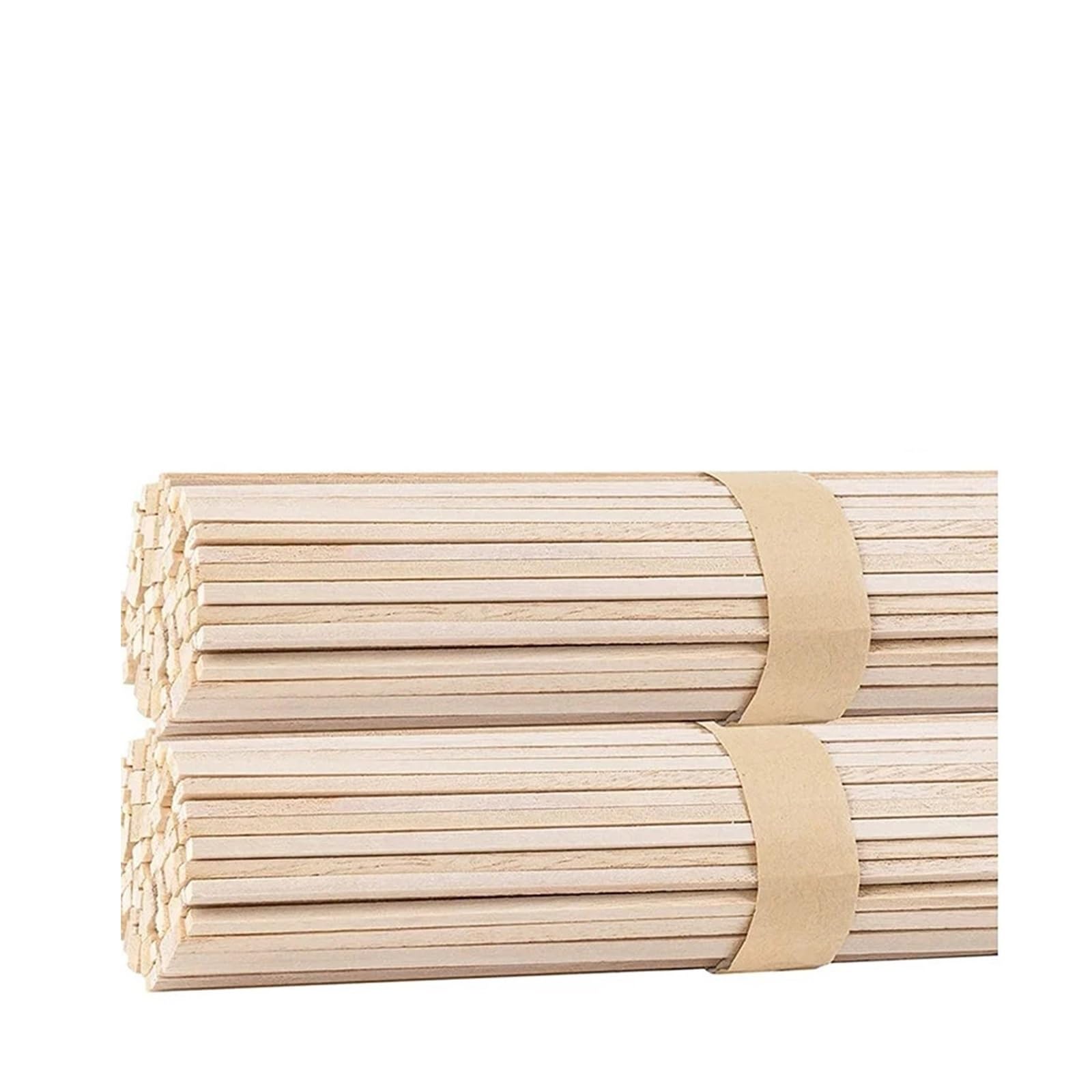 Drewniane pręty kołkowe, Zestaw różnorodnych naturalnych drewnianych patyczków w różnych rozmiarach do majsterkowania, modelarstwa i dekoracji(2x10x200mm 50pcs)