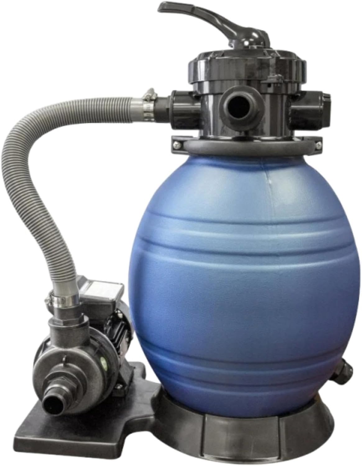 12 Inch Above Ground Sand Filter System for Intex, Bestway and Coleman Pools, 40 lbs Sand Capacity, Up to 4000 Gallons, Filter Area 0.78 sqft, ⅓ HP (.35 THP), 3.6 AMPS, 60 Hz 115 Volts, 44 GPMs