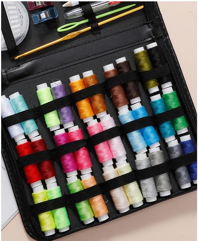 MVNOIRE Fabric Portable Sewing Kit Household Patching Bag Tools Needle Thread Box