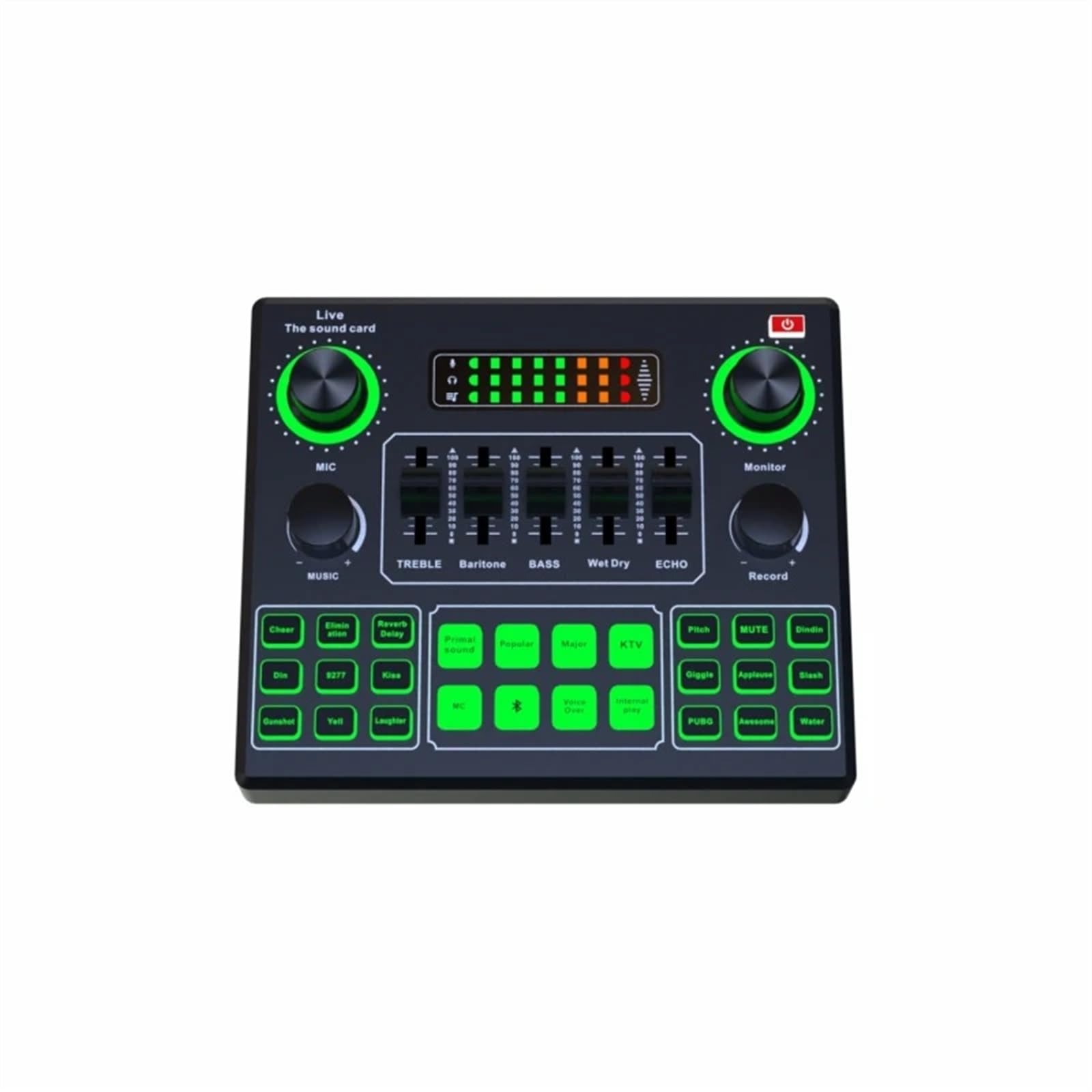 Scheda audio HD V9SJ Schede dal vivo Mixer esterno for la registrazione broadcast Home KTV Gioco Musica Canto Telefono PC per DJ professionisti
