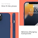 YATWIN Silicone Back Case for iPhone 12 Pro Max, Soft-Touch Phone Back Cover for Apple iPhone 12 Pro Max - Dark Blue gallery image