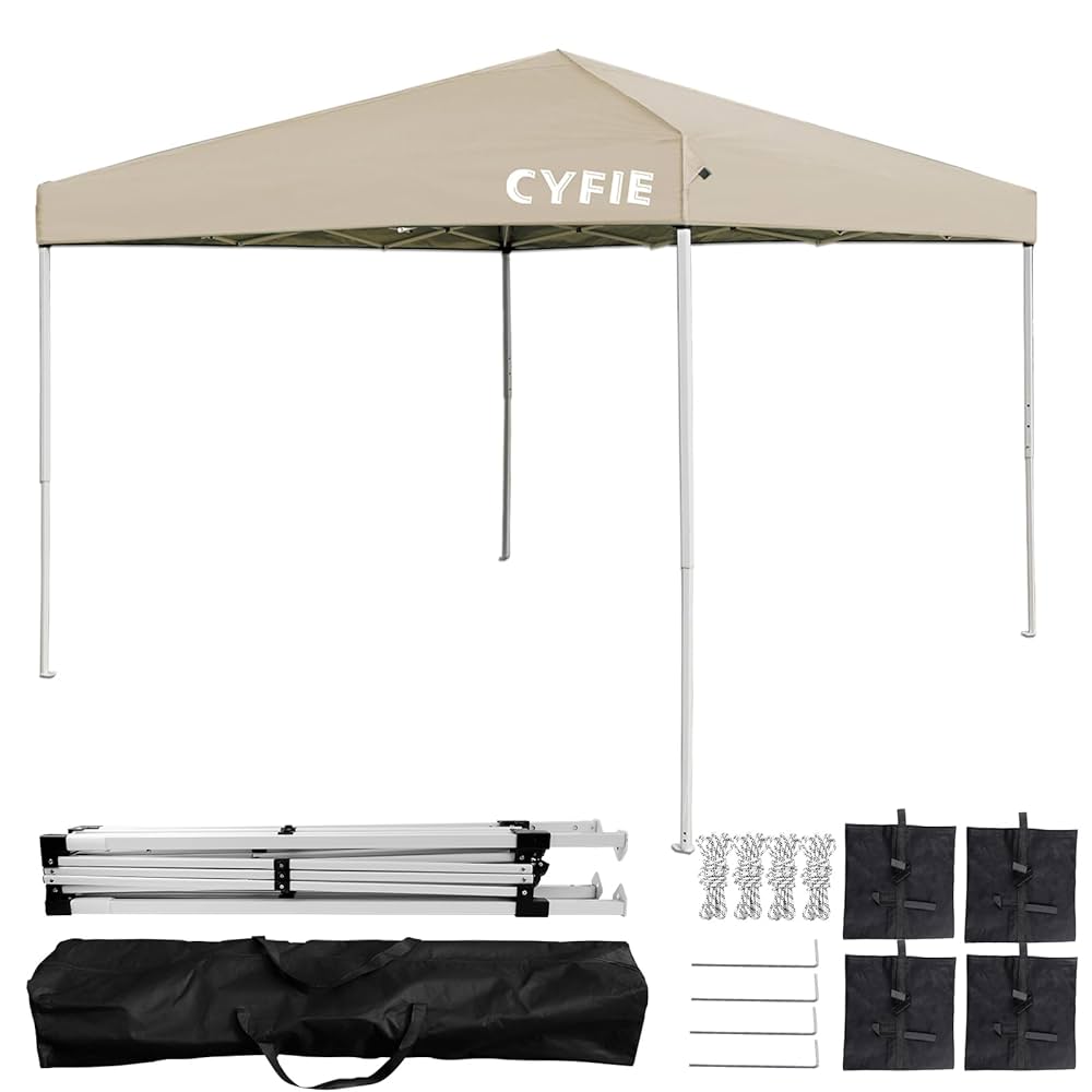 タープテント Amazon | CYFIE タープテント 2mx2m ワンタッチテント 高さ3段階