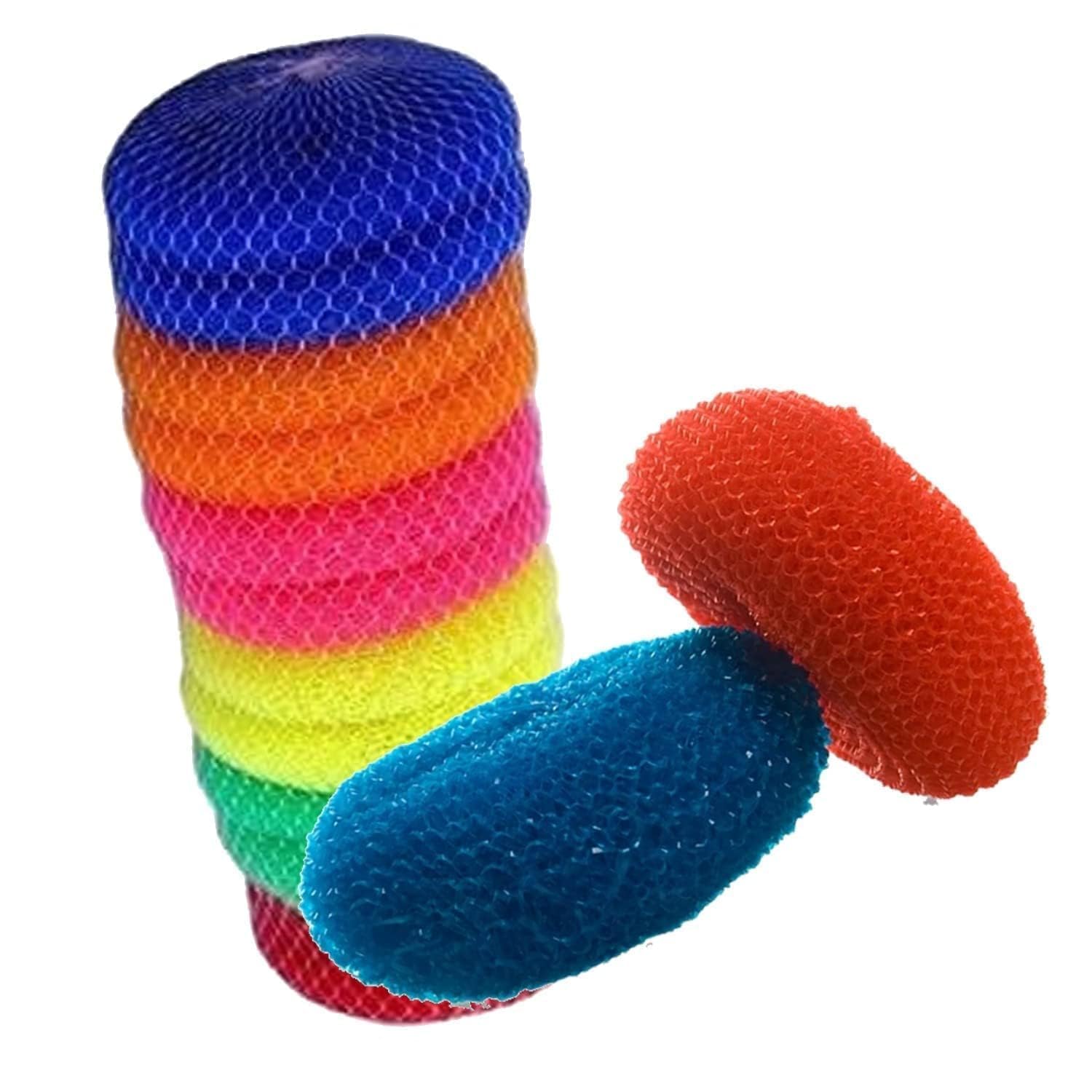 Heavy Duty Nylon Sponge Scrub Pads | Large Multicolor Kitchen Cleaning Scrubbers for Non-Stick Cookware, Pots, Pans, Dishes & Daily Cleaning (Pack of 12)-image-28