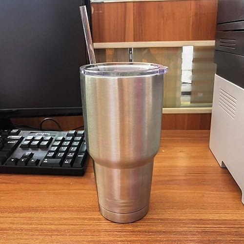 Miniatura 5 de Dakoufish Pajitas de plástico grueso y reutilizables de 10 pulgadas para vasos Mason de 16 onzas y 30 onzas, juego de 12 popotes con cepillo de