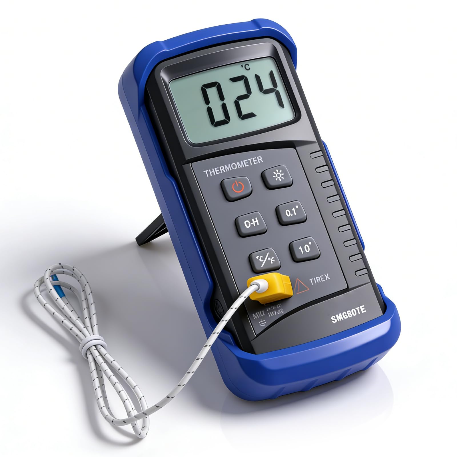K-Typ Digital Thermometer, Digitales Thermoelement Thermometer -50℃ to 1300℃, temperaturmessgerät Temperaturmesser mit fühler LCD Hintergrundbeleuchtung für Kühlschrank, Aquarium, HVAC