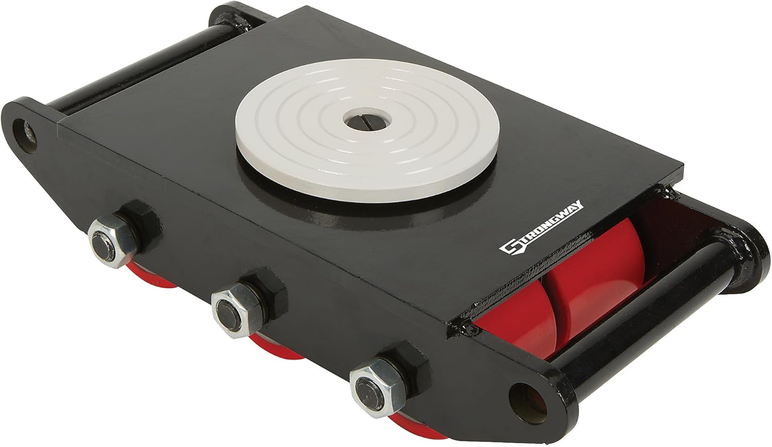 Strongway Omni-Directional Machinery Mover with 360 Degree Rotation, 8800 Lb Capacity, 5 Polyurethane Rollers, 23.2 in. x 21.2 in. x 4.3 in., Thickened Steel Plate, for Shops, Warehouses and Factories